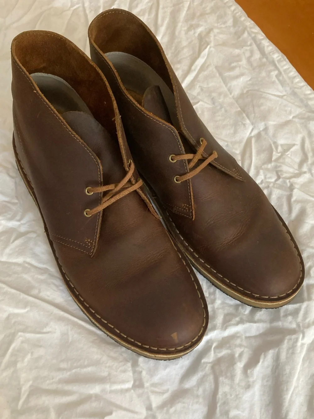 Clarks Originals Desert Boots Men's 12 Brown Leather Chukka Crepe Sole